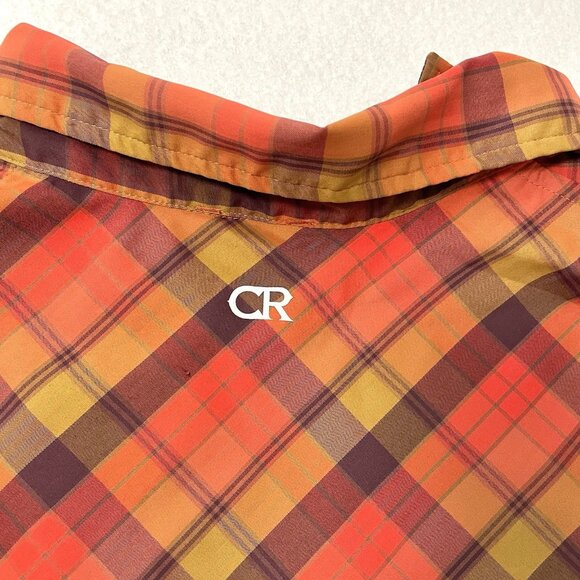 CLUB RIDE Vented Plaid Pearl Snap Button Front Shirt Bike Cycling size Large - Picture 5 of 8